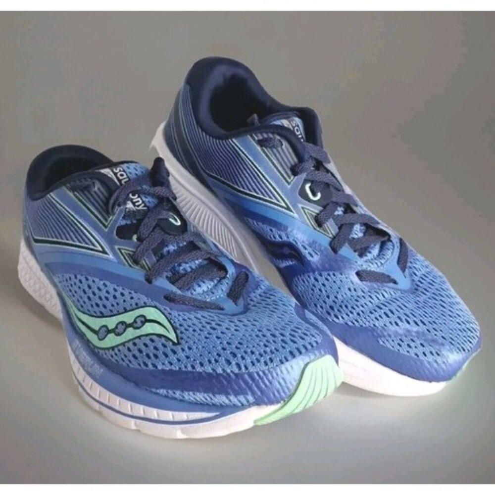 Saucony Kinvara 9 Everun Blue/Green S10418-1 Mesh Sneakers Women's Size 7